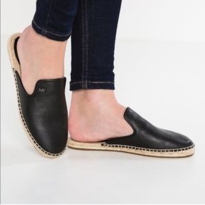Michael Kors Hastings Leather Black Mules